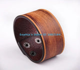 Vintage Men's Surfer Leather Bracelet Wide Cuff
