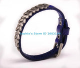 Rock Punk Metal Studded Leather Bracelet Unisex Women Men Wristband