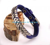 Rock Punk Metal Studded Leather Bracelet Unisex Women Men Wristband