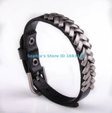 Studded Leather Bracelet Rock Punk Wristband