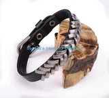 Studded Leather Bracelet Rock Punk Wristband