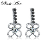925 Sterling Silver Spinel Flower Earrings for Women T081