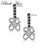 925 Sterling Silver Spinel Flower Earrings for Women T081