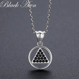 925 Silver Necklace Women Spinel Slide Pendant P188
