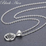 925 Silver Necklace Women Spinel Slide Pendant P188