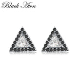 925 Silver Triangle Spinel Stone Stud Earrings for Women