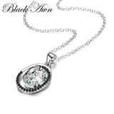 925 Silver Engagement Necklace for Women, Wedding Pendant