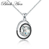 925 Silver Engagement Necklace for Women, Wedding Pendant