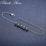 AWN Hot Flower Silver Charm Bracelet Wedding Jewelry