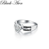 Square Engagement Ring 925 Silver Women's Gift C372