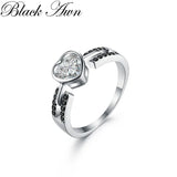 Square Engagement Ring 925 Silver Women's Gift C372