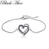 AWN Hot Heart Silver Charm Bracelet Women Wedding Jewelry