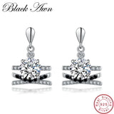 Spinel Engagement Earrings 925 Silver Jewelry Women Wedding T155