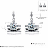 Spinel Engagement Earrings 925 Silver Jewelry Women Wedding T155