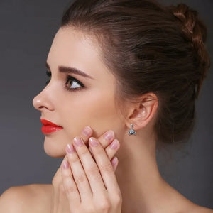 Spinel Engagement Earrings 925 Silver Jewelry Women Wedding T155