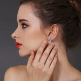 925 Silver Spinel Engagement Earrings for Women T048