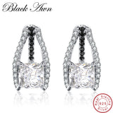 925 Sterling Silver Spinel Stud Earrings for Women Wedding T045