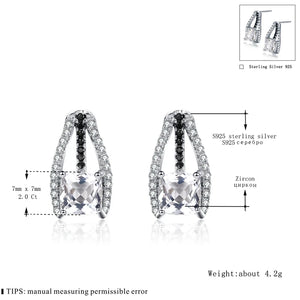 925 Sterling Silver Spinel Stud Earrings for Women Wedding T045