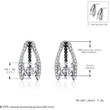 925 Sterling Silver Spinel Stud Earrings for Women Wedding T045