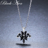 [BLACK AWN] Bat Necklace 925 Sterling Silver Spinel Pendant Female Jewelry