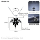 [BLACK AWN] Bat Necklace 925 Sterling Silver Spinel Pendant Female Jewelry