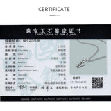 [BLACK AWN] 925 Silver Necklace Black&White Stone Women Pendant P033