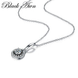 Black Awn 925 Sterling Silver Spinel Necklace for Women Pendants