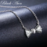 925 Silver Bow-knot Necklace for Women - Gift K018