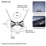925 Silver Bow-knot Necklace for Women - Gift K018