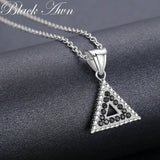 925 Silver Necklace Women Spinel Slide Pendant