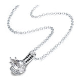 925 Sterling Silver Necklace for Women Female Bijoux Necklaces Pendants