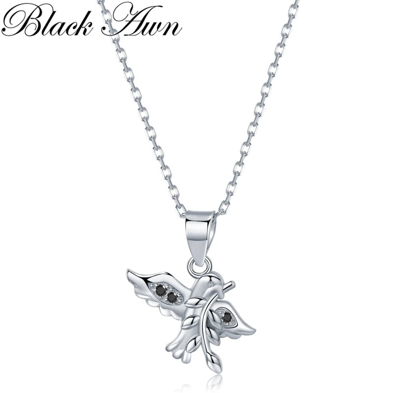AWN Classic Silver Jewelry Bird Necklace for Women K061