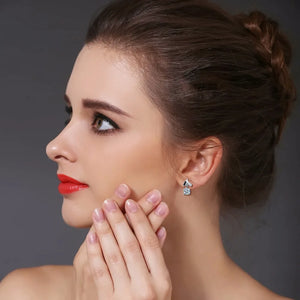 925 Sterling Silver Spinel Wedding Earrings for Women T153