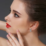 [BLACK AWN] 925 Sterling Silver Spinel Earrings for Women