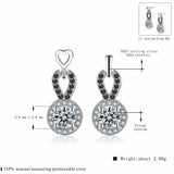 [BLACK AWN] 925 Sterling Silver Spinel Earrings for Women
