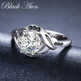 Silver Flower Wedding Ring for Women GR076