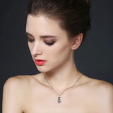 925 Sterling Silver Necklace Slide Pendant Classic Jewelry P112