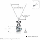 925 Sterling Silver Necklace Slide Pendant Classic Jewelry P112