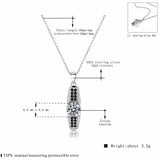 925 Silver Slide Necklace for Women Jewelry Classic Round Pendants