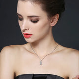 925 Silver Slide Necklace for Women Jewelry Classic Round Pendants