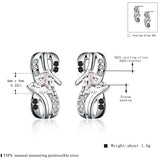 Spinel Bow-knot Heart Stud Earrings for Women