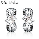 Spinel Bow-knot Heart Stud Earrings for Women