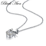 925 Silver Water-Drop Necklace Women Jewelry Pendant P099