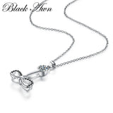 925 Sterling Silver Slide Necklace for Women Pendants Jewelry