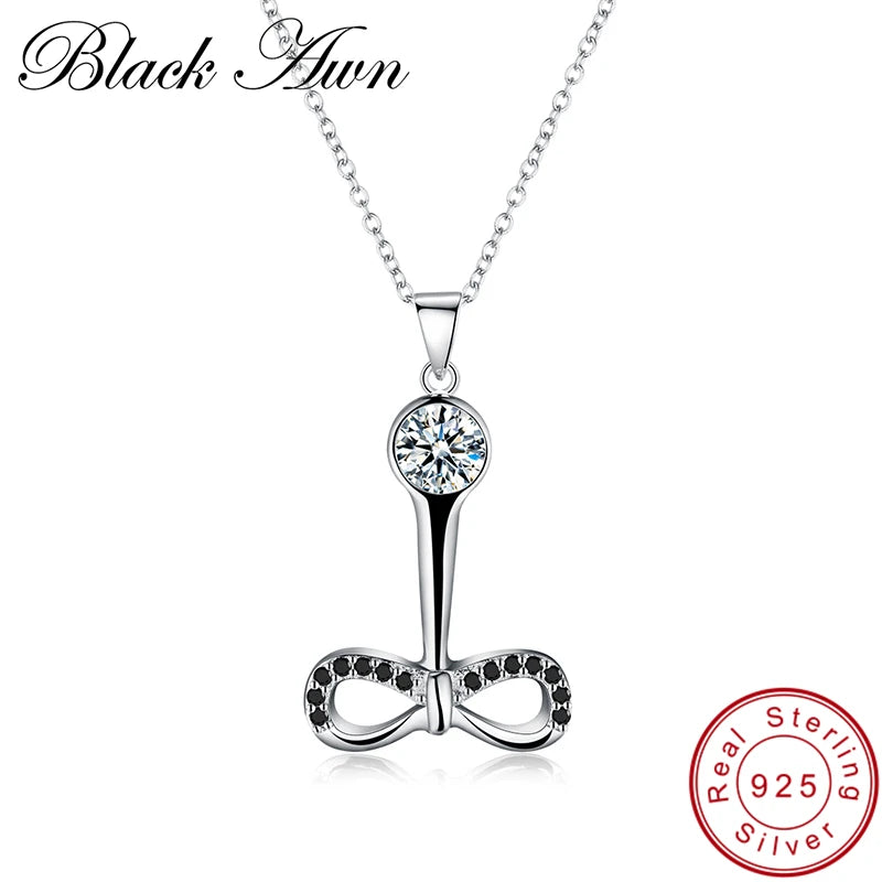 925 Sterling Silver Slide Necklace for Women Pendants Jewelry