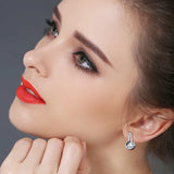 925 Silver Black Spinel Stone Stud Earrings for Women T110