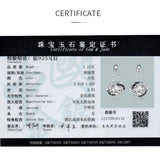 925 Silver Black Spinel Stone Stud Earrings for Women T110