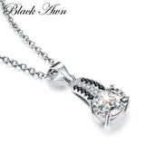 925 Sterling Silver Necklace Spinel Stone Oval Pendant