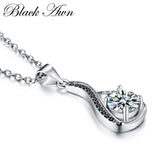 Water-Drop Necklace for Women Sterling Silver Jewelry P084