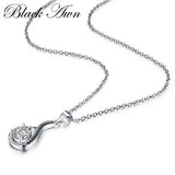Water-Drop Necklace for Women Sterling Silver Jewelry P084